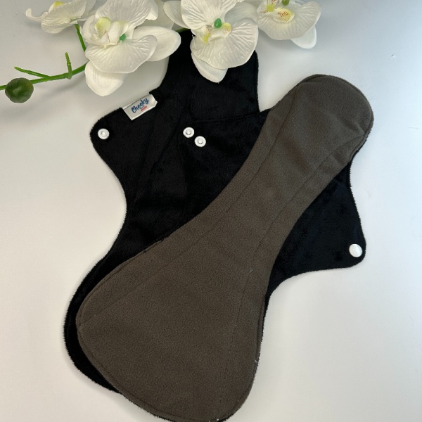 Bamboo Charcoal Extra Large Reusable Menstrual Pads - Super Heavy Flow